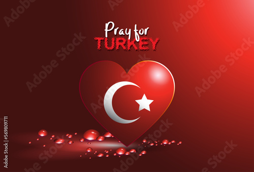 Pray for Turkey vector illustration. Vector illustration with the text asking prays due to a strong earthquake