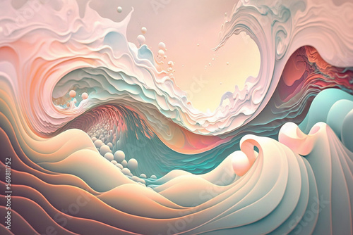 Cool Fractal Psychic Waves in Pastel Colors