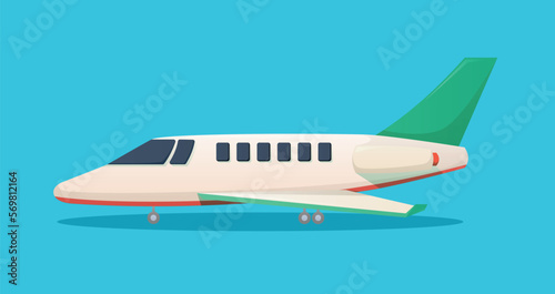 Airplane aircraft vehicle isolated vector illustration 