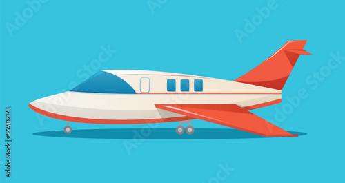 Airplane aircraft vehicle isolated vector illustration 