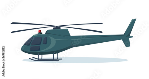 helicopter aircraft vehicle isolated vector illustration 