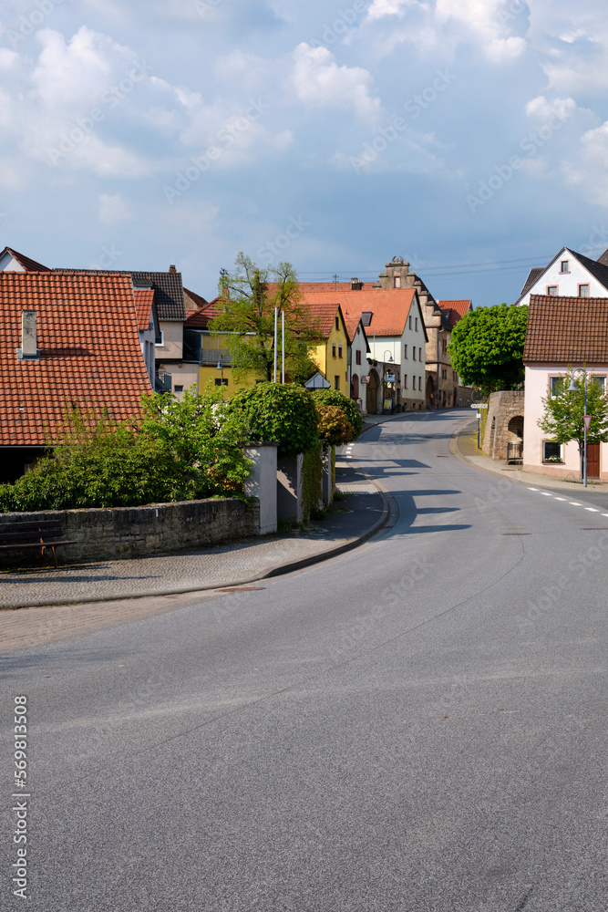 Blick auf den Weinort Eußenheim, Landkreis Main-Spessart, Unterfranken, Franken, Bayern, Deutschland