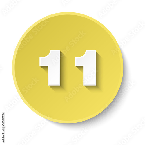 Bullet with number 11 photo