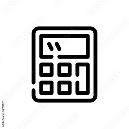calculator line icon