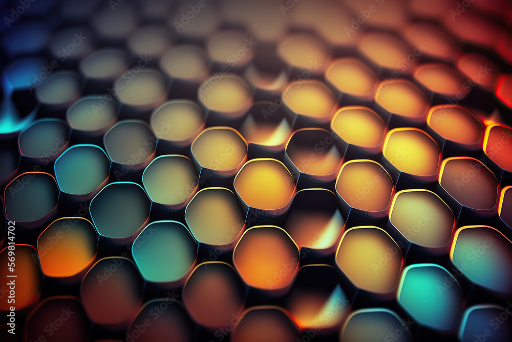 Hexagon tiles pattern, texture background, created with Generative AI Hexagon tiles pattern, texture background, created with Generative AI