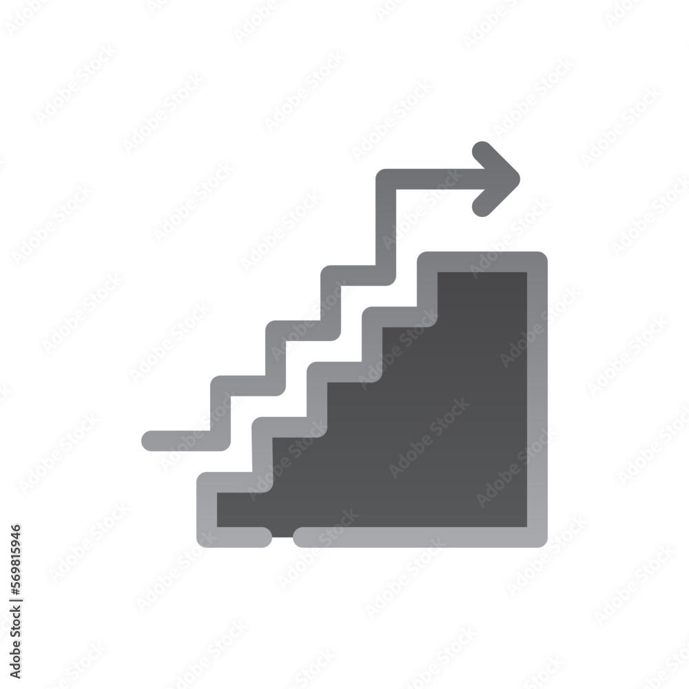 step by step two tone gradient icon step by step two tone gradient icon