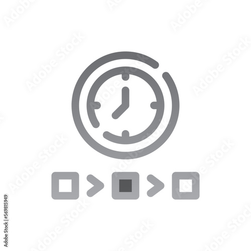 timing two tone gradient icon