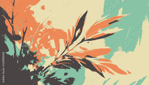 "blurred abstract plant background illustration vector graphic, blurry background