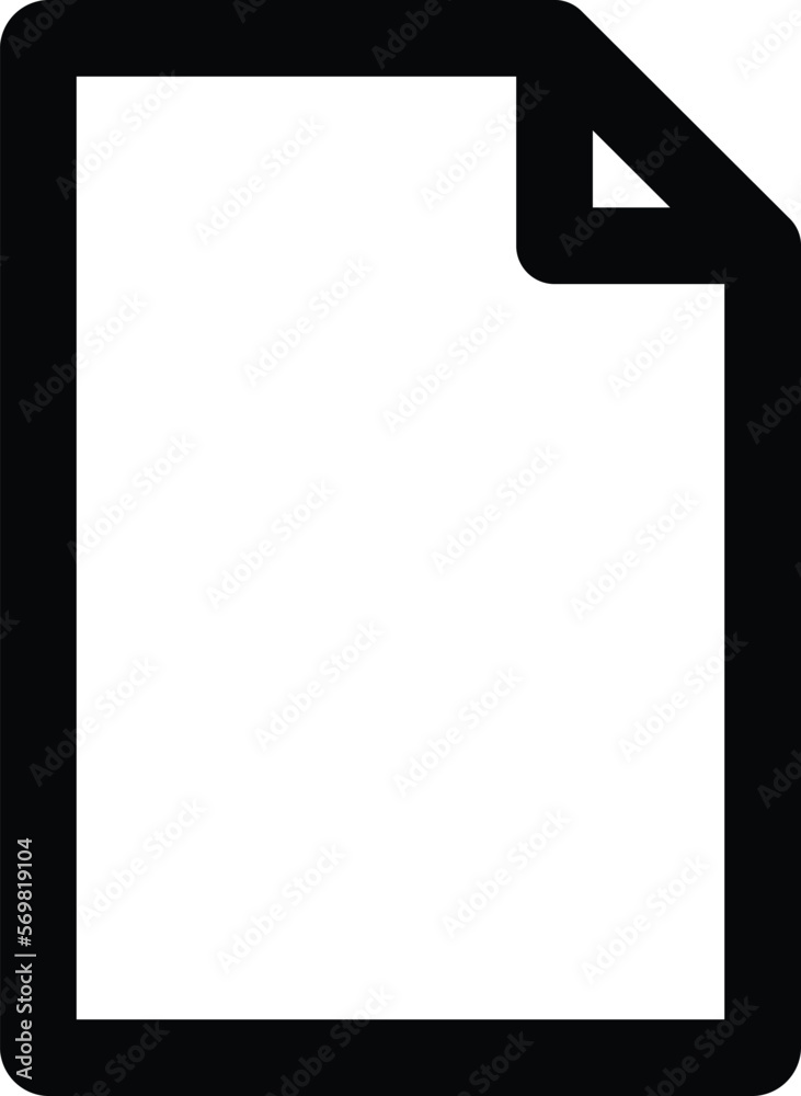 Document icon in simple style isolated on background. Document icon page symbol for web sites and app . Paper document icon.