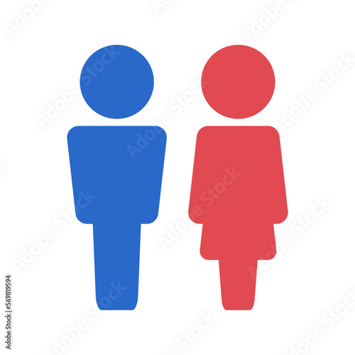 Male and female icon. Men's and women's restroom icon. Vector.