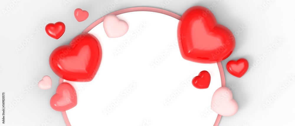 Valentine's Day Promotion sale on background with heart balloon for Anniversary Wedding in love concept. Anniversary, Wedding, flyer, stylish, brochure, copy space -3d Rendering Valentine's Day Promotion sale on background with heart balloon for Anniversary Wedding in love concept. Anniversary, Wedding, flyer, stylish, brochure, copy space -3d Rendering