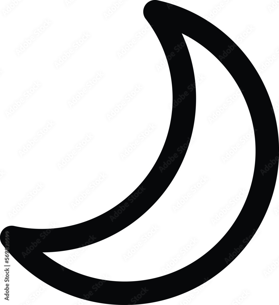 Sleep icon. Moon sign vector . Night or bed time icon on white background Sleep icon. Moon sign vector . Night or bed time icon on white background