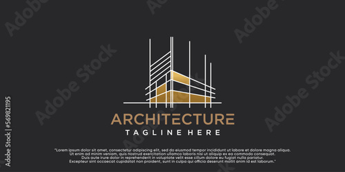 Building architecture logo design inspiration collection of architecture real estate logo Premium Vector