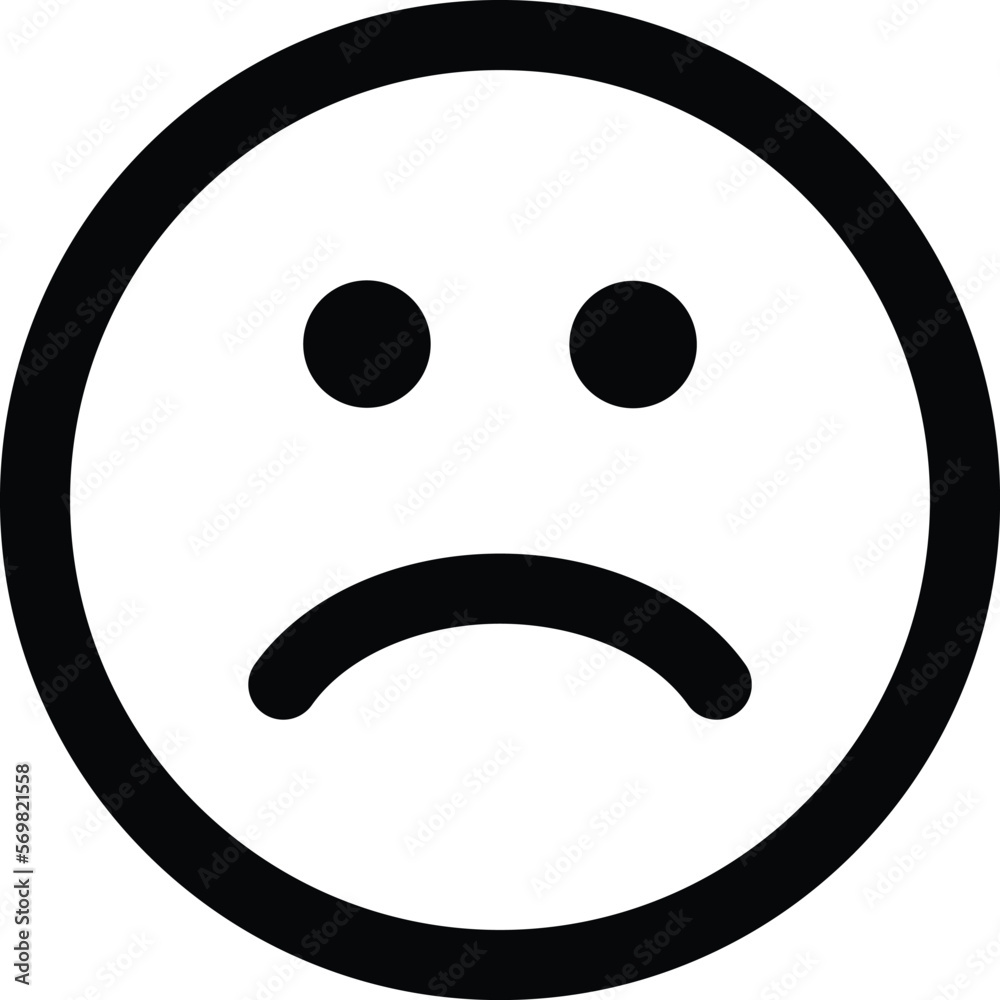 sad face icon vector . sad emotion face symbol icon . unhappy icon sad face icon vector . sad emotion face symbol icon . unhappy icon