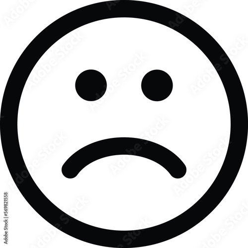 sad face icon vector . sad emotion face symbol icon . unhappy icon