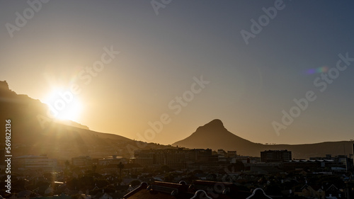 sunset over Table Mountain, Cape Town