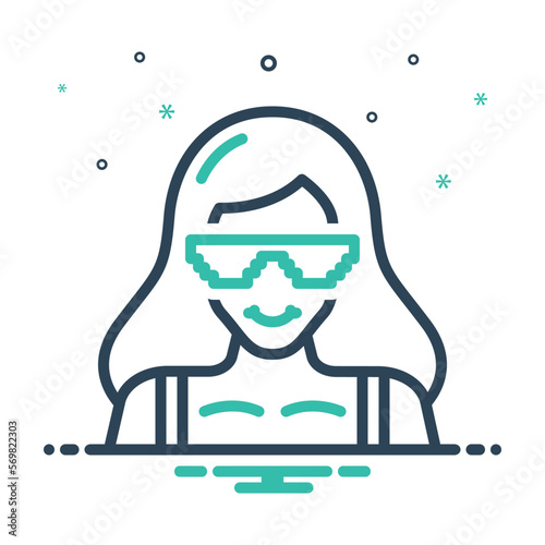 Mix icon for stylish