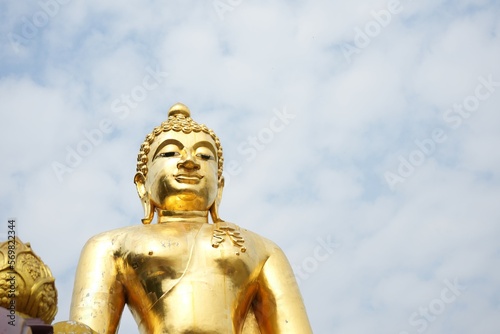 buddha statue stucco in buddhism big gold