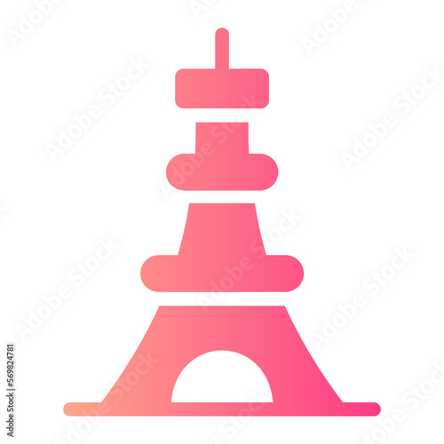 eiffel gradient icon