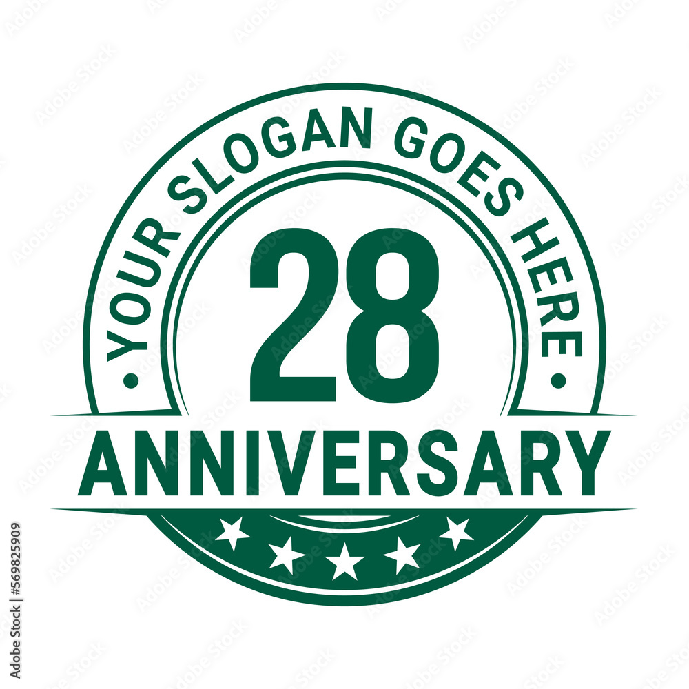 28 years anniversary logo design template. Vector illustration. 28 years anniversary logo design template. Vector illustration.