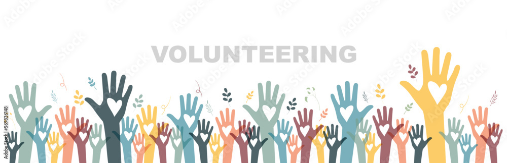 Volunteering banner. Volunteering banner.