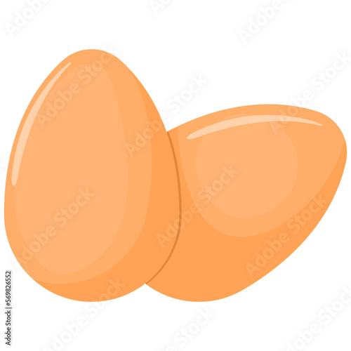 twin eggs isolated