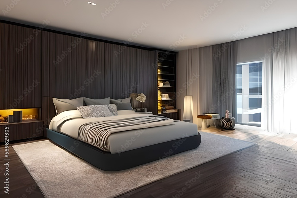 Fototapeta premium modern bedroom interior