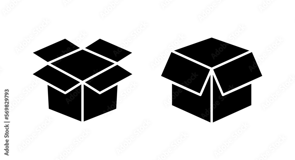 Box icon vector illustration. box sign and symbol, parcel, package Box icon vector illustration. box sign and symbol, parcel, package