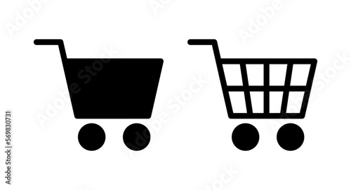 Shopping icon vector illustration. Shopping cart sign and symbol. Trolley icon