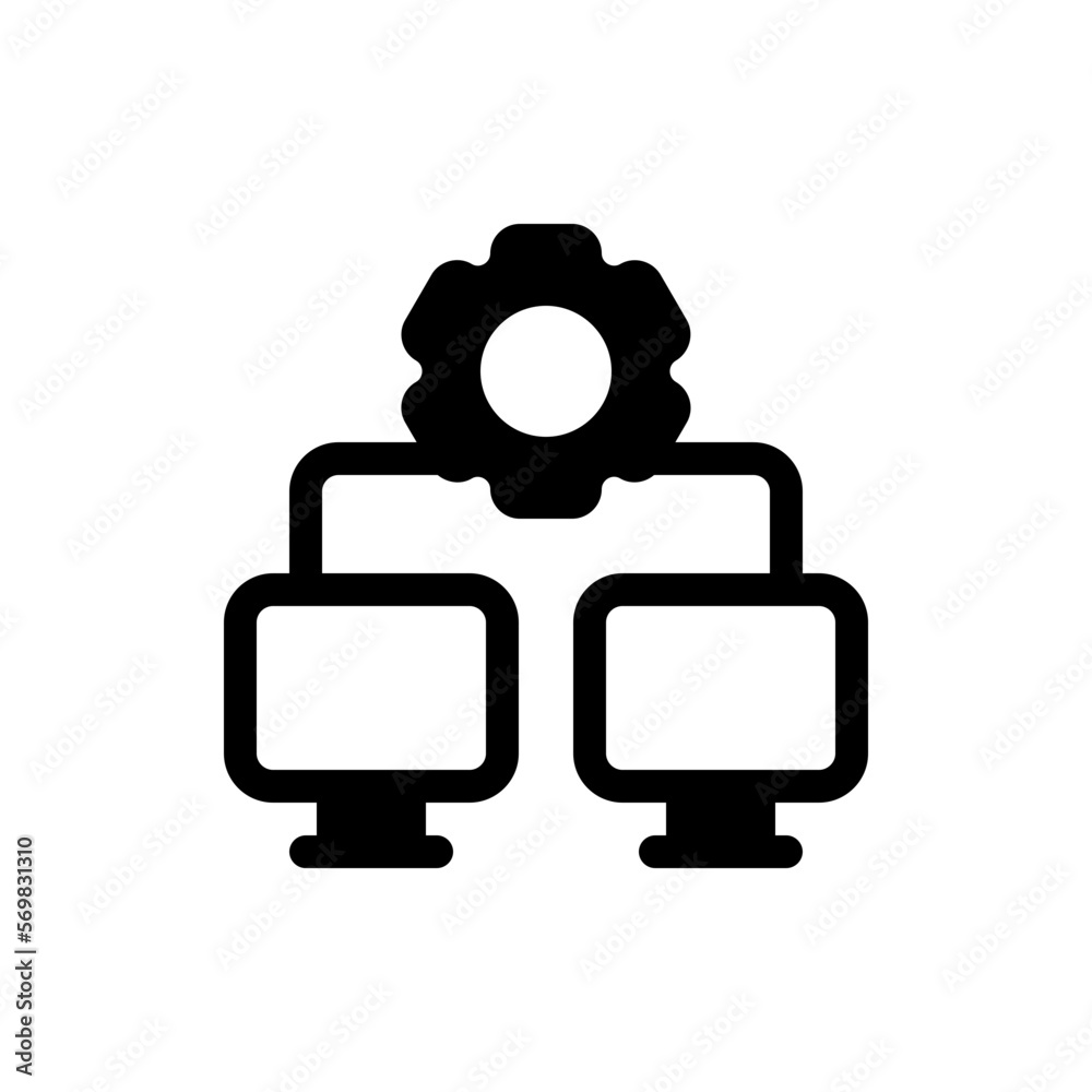 Naklejka premium network glyph icon