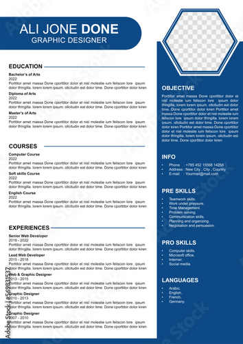 minimalist cv template