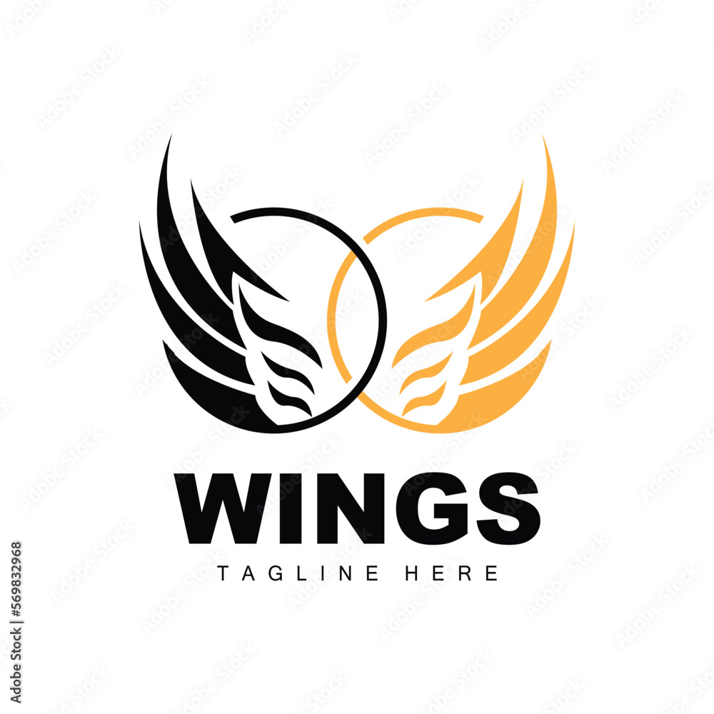 Wings Logo, Phoenix Logo, Bird Wing Vector, Template Illustration, Wing Brand Design Wings Logo, Phoenix Logo, Bird Wing Vector, Template Illustration, Wing Brand Design