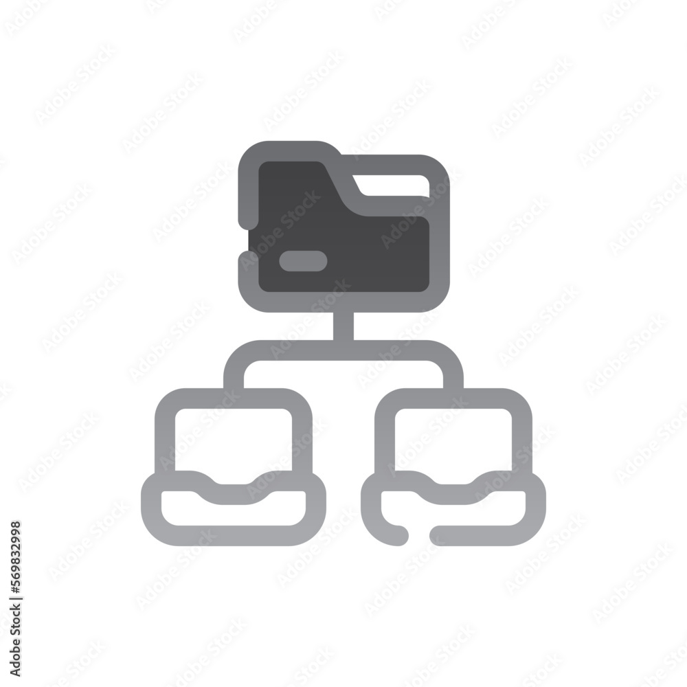 folder two tone gradient icon