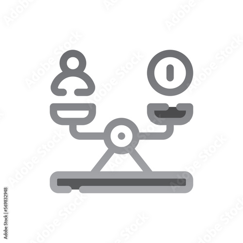 balance two tone gradient icon