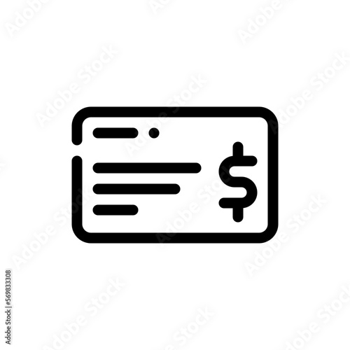 cheque line icon