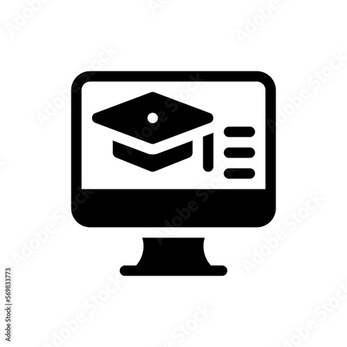 mortarboard glyph icon