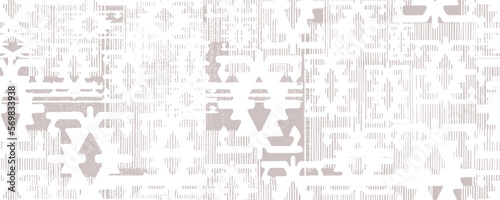 Rhombus Ikat Vector Pattern. Ogee Geometric Print. Wet Vintage Tie Dye Ornament. beige cream ivory  on White Abstract Ethnic Kilim. natural Carpet Rug Chevron Motif. Watercolor Batik