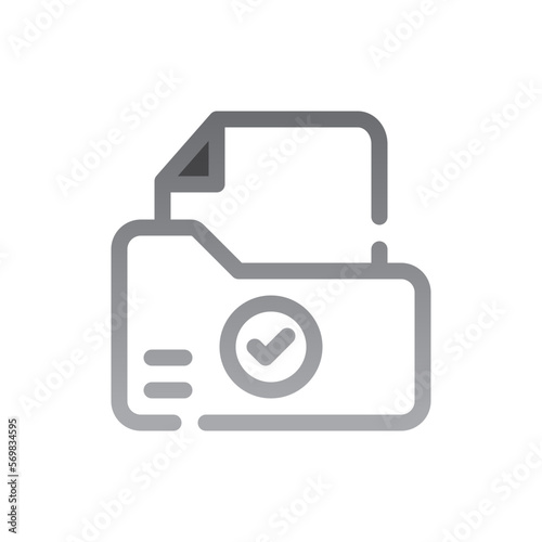 file storage two tone gradient icon