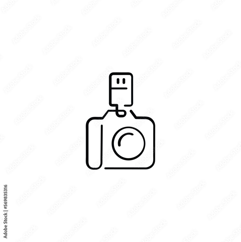 Camera Flash Line Style Icon Design Camera Flash Line Style Icon Design