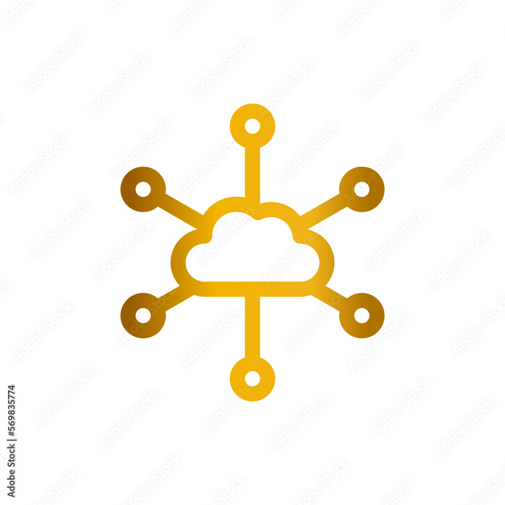 cloud network gradient icon cloud network gradient icon