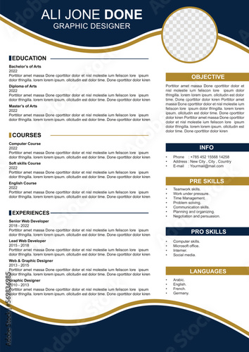 minimalist cv template