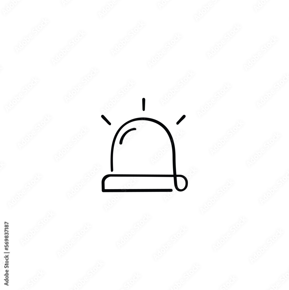 Siren Light Line Style Icon Design Siren Light Line Style Icon Design