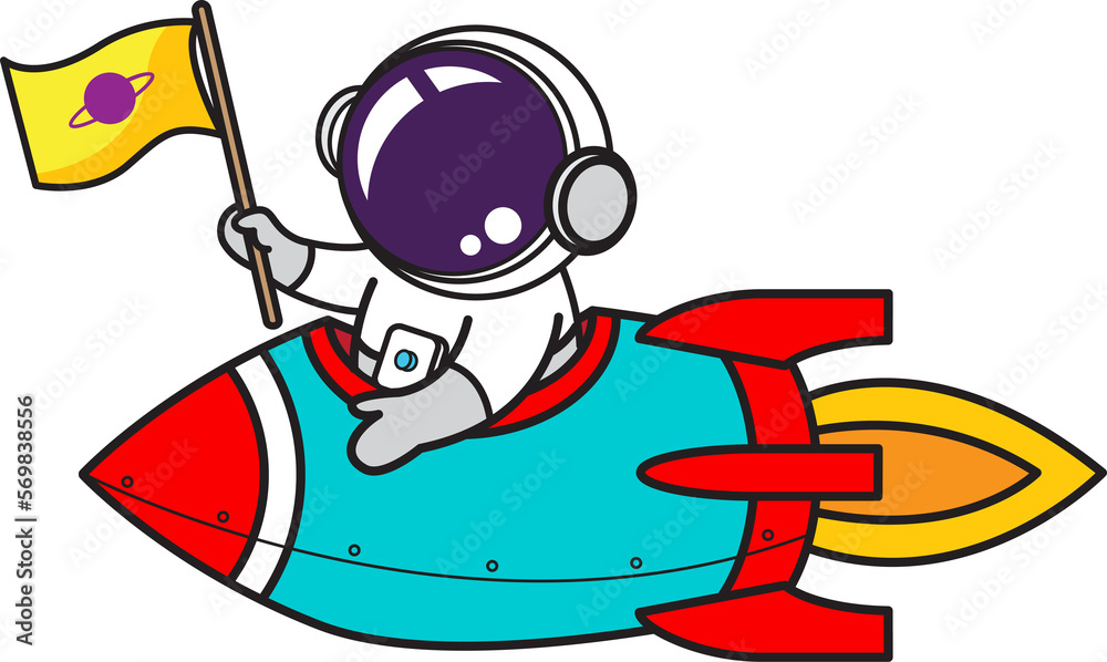 Cute Astronaut Cartoon , illustration, space galaxy