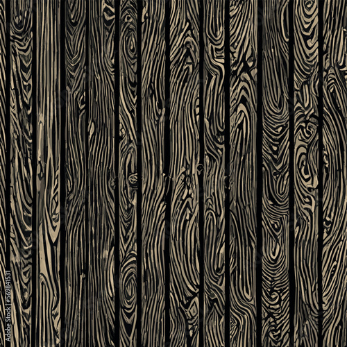 Luxury black golden metal gradient background with distressed wooden parquet texture. Vector illustration