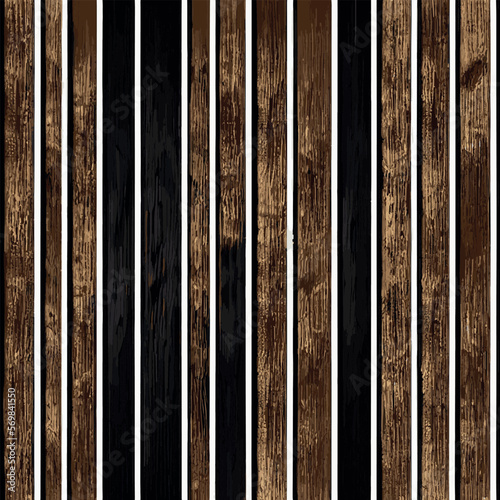 Luxury black golden metal gradient background with distressed wooden parquet texture. Vector illustration