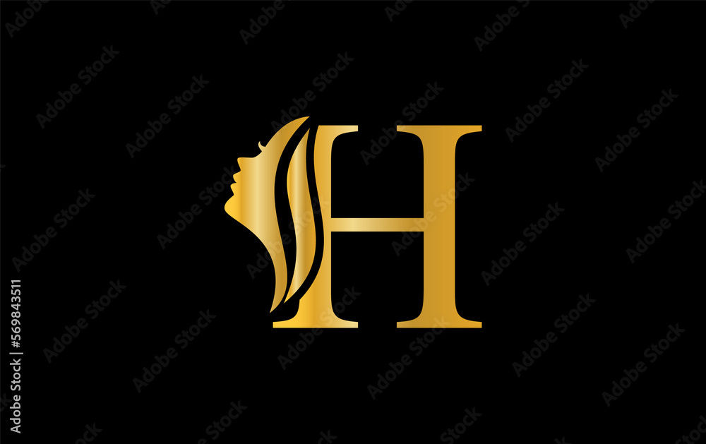 Beauty spa logo and woman hair logo symbol design with the letter and alphabet Beauty spa logo and woman hair logo symbol design with the letter and alphabet