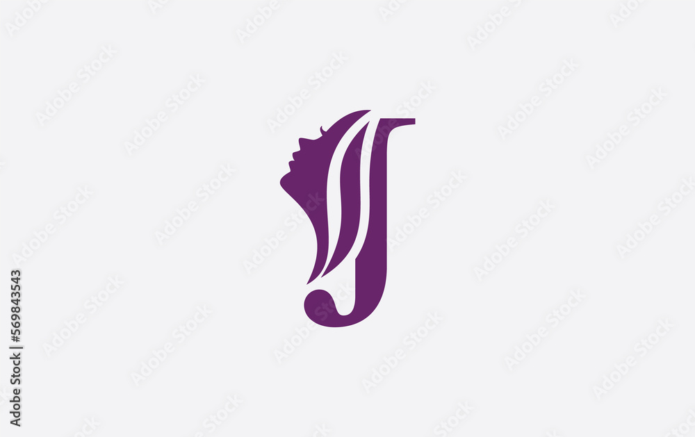 Beauty spa logo and woman hair logo symbol design with the letter and alphabet Beauty spa logo and woman hair logo symbol design with the letter and alphabet