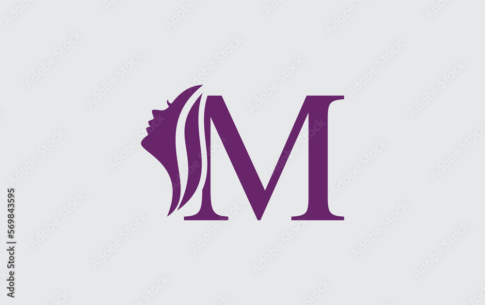 Beauty spa logo and woman hair logo symbol design with the letter and ...