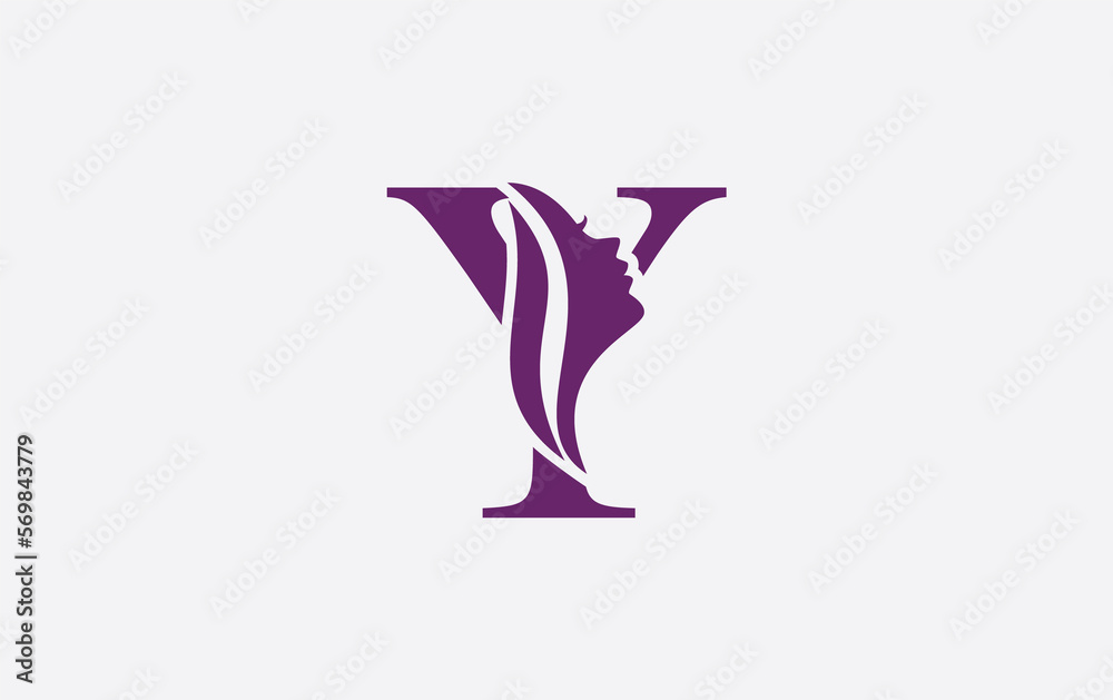 Beauty spa logo and woman hair logo symbol design with the letter and ...