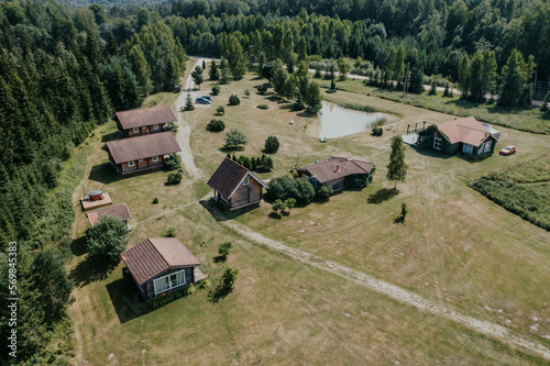  village from above drone